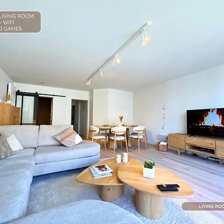 Le Saint-jacques - Sejour Premium Sur La Lippenslaan - 5min - Ideal Couples&amis - Balcon Vue Laterale - Garage Prive Gratuit Lejlighed